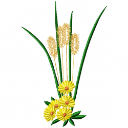 Flowers And Tree Embroidery Design 2